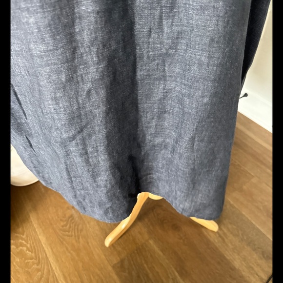 Eileen Fisher Organic Linen Dress Tunic XL Dark Blue Denim Color - Picture 12 of 12